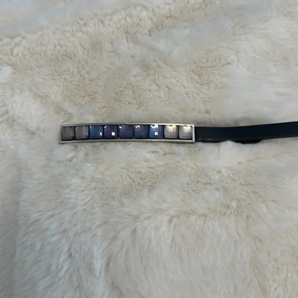 WHBM Navy Embellished Stones Waist Belt. Size S. - Picture 2 of 7
